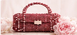 Bordeaux Grace beaded bag